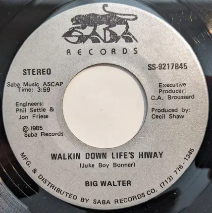 Big Walter Price - What Fool Is That Knocking / Walkin' Down Life's Hiway