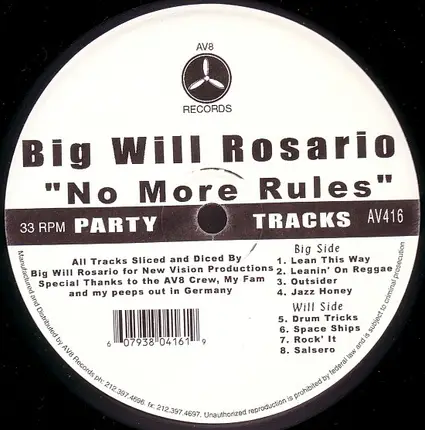 Big Will Rosario - No More Rules