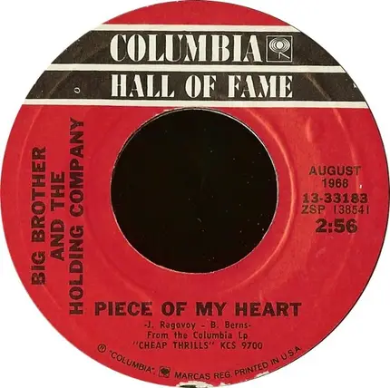 Big Brother & The Holding Company / Janis Joplin - Piece Of My Heart / Kozmic Blues