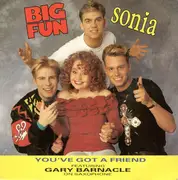 7'' - Big Fun , Sonia Featuring Gary Barnacle - You've Got A Friend - Paper Labels