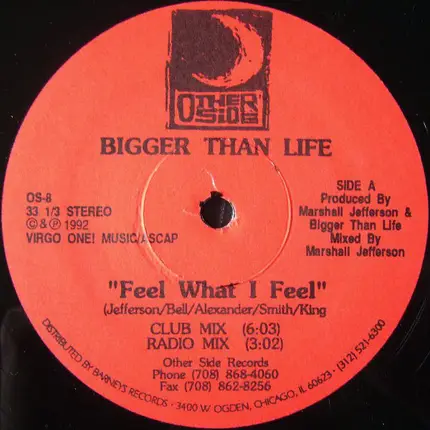 Bigger Than Life - Feel What I Feel / High & Mighty