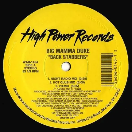 Big Mamma Duke - Back Stabbers