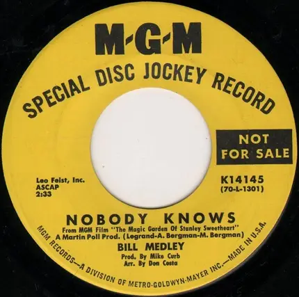 Bill Medley - Nobody Knows