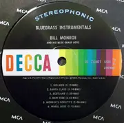 LP - Bill Monroe & His Blue Grass Boys - Bluegrass Instrumentals