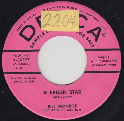Bill Monroe & His Blue Grass Boys - Four Walls