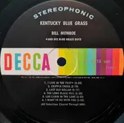 LP - Bill Monroe & His Blue Grass Boys - Kentucky Blue Grass - Signed