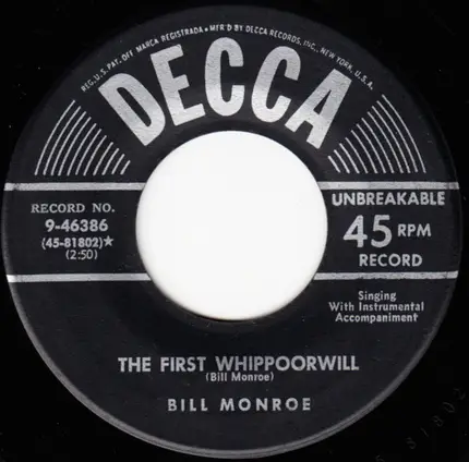 Bill Monroe - Christmas Time's A-Coming / The First Whippoorwill