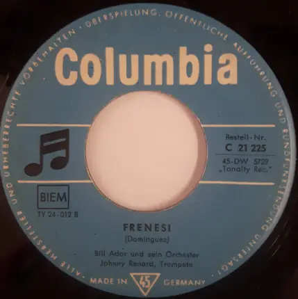 Bill Ador Et Son Orchestre - Adios