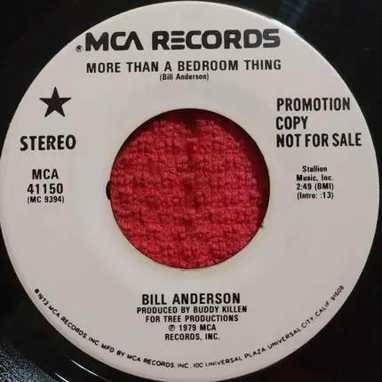 Bill Anderson - more than a bedroom thing