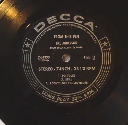 Bill Anderson - From This Pen