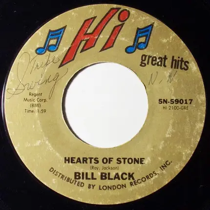 Bill Black's Combo - Blue Tango / Hearts of stone