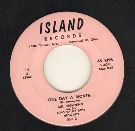 Bill Browning And His Echo Valley Boys - One Day A Month / Don't Wait Too Late