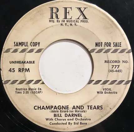 Bill Darnel - Walking On A Tight Rope / Champagne And Tears