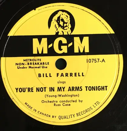 Bill Farrell - You're Not In My Arms Tonight / 'Deed I Do
