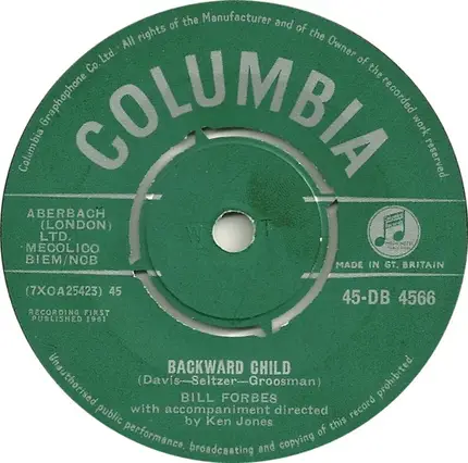 Bill Forbes - You're Sixteen