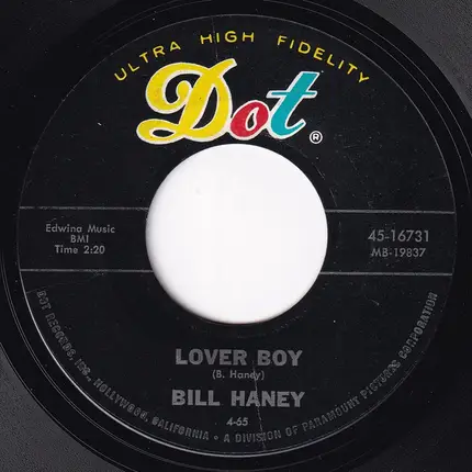 Bill Haney - Leavin' Town / Lover Boy