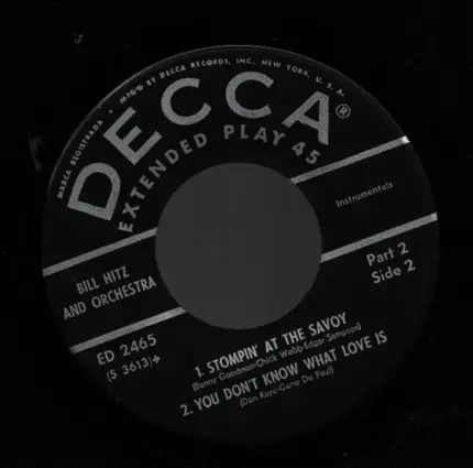 Bill Hitz and Orchestra - Stompin´at the Savoy