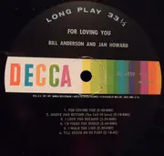 LP - Bil Andersonl & Jan Howard - For Loving You - Mono