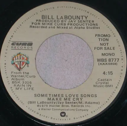 Bill LaBounty - Sometimes Love Songs Make Me Cry