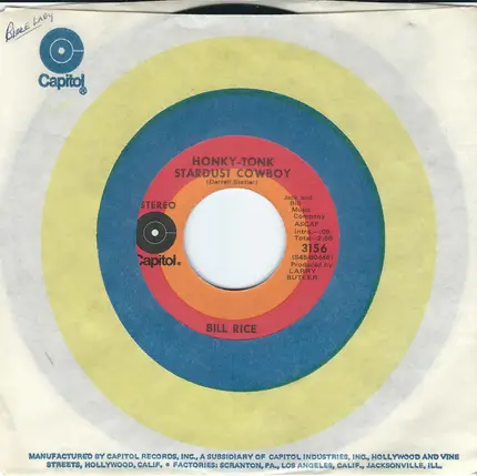Bill Rice - Honky-Tonk Stardust Cowboy