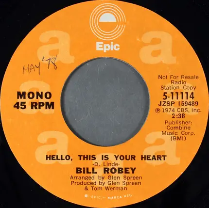 Bill Robey - Hello, This Is Your Heart