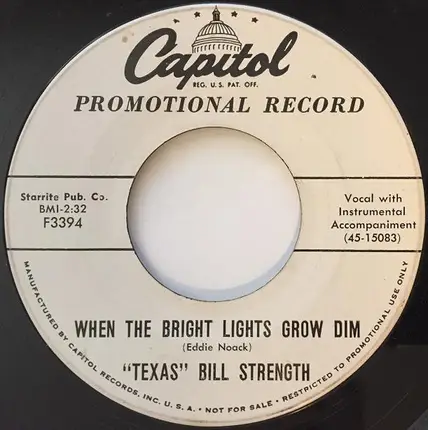 Bill Strength - When The Bright Lights Grow Dim