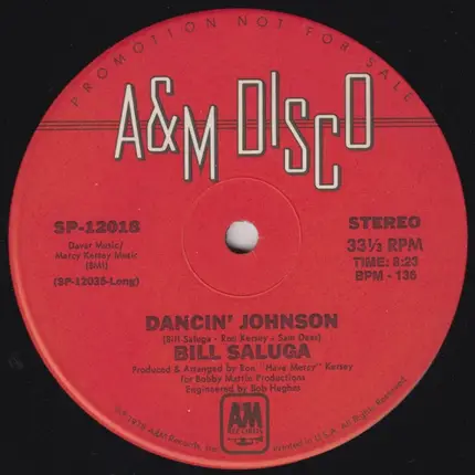 Bill Saluga - Dancin' Johnson (Disco Version)