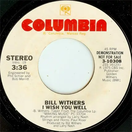 Bill Withers - I Wish You Well