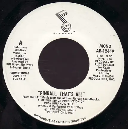 Bill Wray - Pinball, That's All