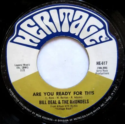 Bill Deal & The Rondells - What Kind Of Fool Do You Think I Am / Are You Ready For This