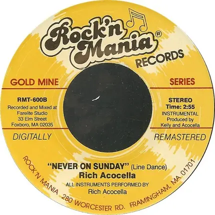 Bill Kelly / Rich Acocella - Southie Is My Home Town / Never On Sunday