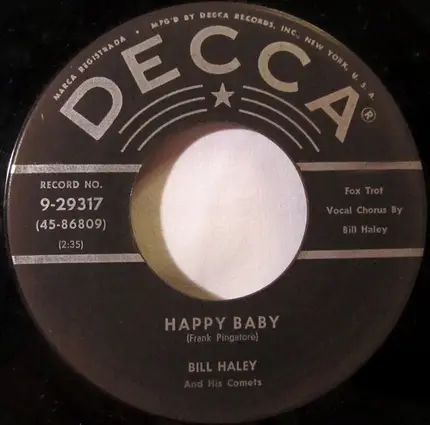 Bill Haley And His Comets - Happy Baby / Dim, Dim The Lights