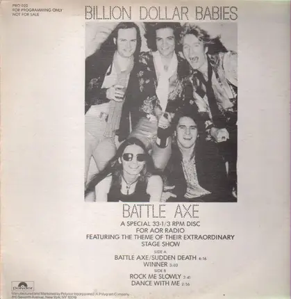 Billion Dollar Babies - Battle Axe (AOR Radio Sampler)