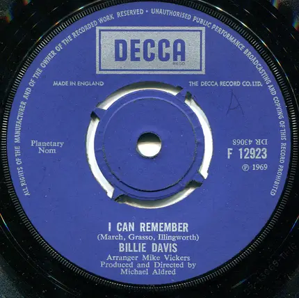 Billie Davis - I Can Remember