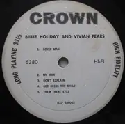 LP - Billie Holiday / Vivian Fears - Billie Holiday And Vivian Fears