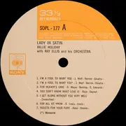 LP - Billie Holiday With Ray Ellis And His Orchestra - Lady In Satin - Insert