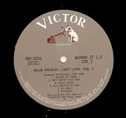 LP - Billie Holiday - The Lady Lives Vol.1 - Promo + Insert,