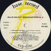 LP - Billie Holiday - Volume 2 / 1953-56 Radio & TV  Broadcasts
