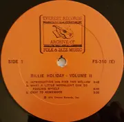 LP - Billie Holiday - Billie Holiday Volume II