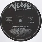 Double LP - Billie Holiday - Jazz-History Vol. 16