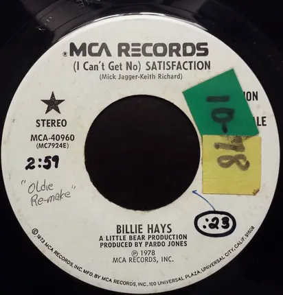 Billie Hays - (I Can't Get No) Satisfaction