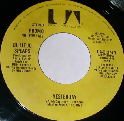 Billie Jo Spears - Yesterday