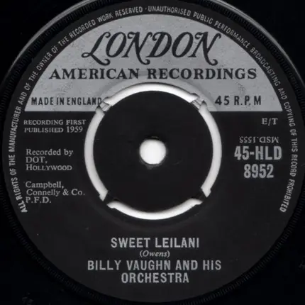 Billy Vaughn And His Orchestra - Sweet Leilani