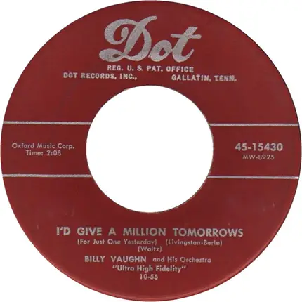 Billy Vaughn And His Orchestra - Calico Cathy
