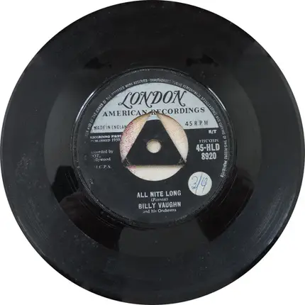 Billy Vaughn And His Orchestra - All Nite Long / Blues Stay Away From Me