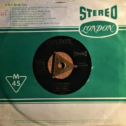 Billy Vaughn And His Orchestra - La Golondrina / Mexicali Rose