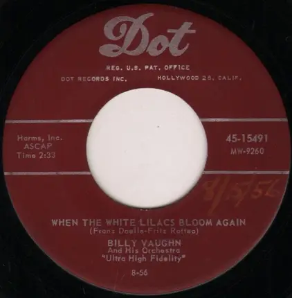 Billy Vaughn And His Orchestra - Spanish Diary / When The White Lilacs Bloom Again