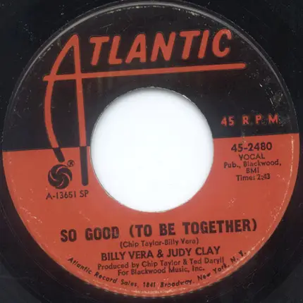 Billy Vera & Judy Clay - Country Girl - City Man / So Good (To Be Together)
