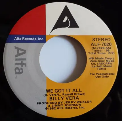 Billy Vera - We Got It All