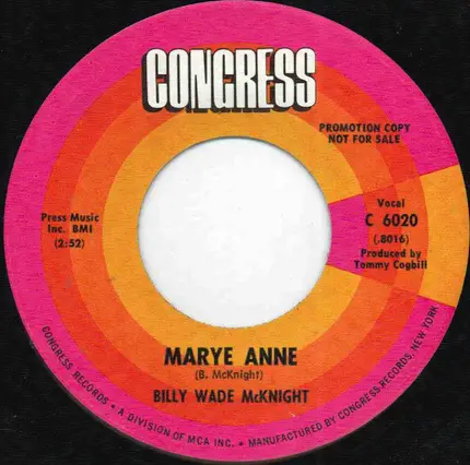 Billy Wade McKnight - Stacey